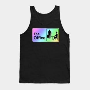 The Office Logo in Rainbow with blackbackground Tank Top